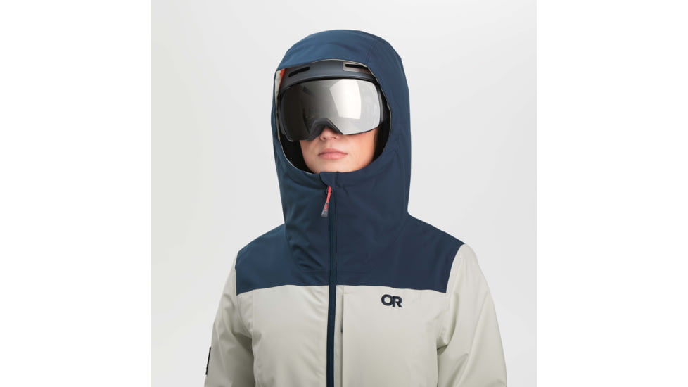 Outdoor Research Snowcrew Jacket - Womens, Sand/Naval Blue, Medium, 2832052063007