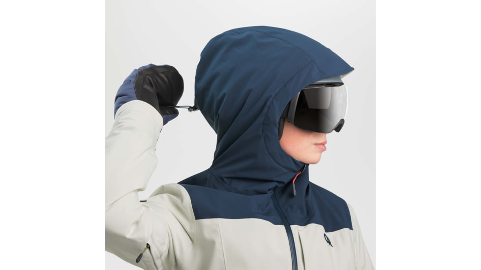 Outdoor Research Snowcrew Jacket - Womens, Sand/Naval Blue, Medium, 2832052063007
