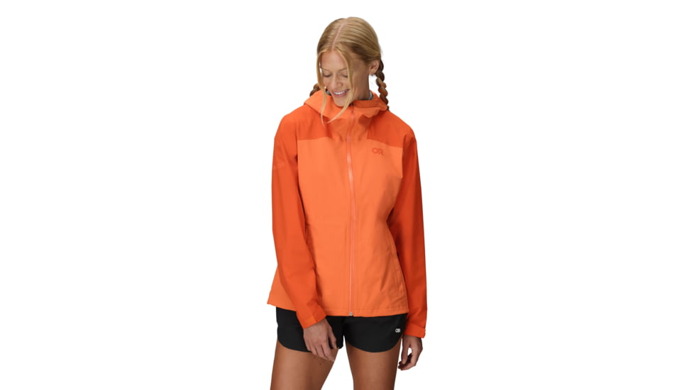 Outdoor Research Stratoburst Stretch Rain Jacket - Womens, Spice/Zest, Large, 3008942839-L