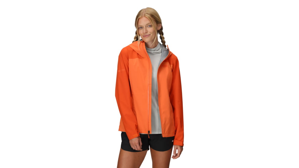 Outdoor Research Stratoburst Stretch Rain Jacket - Womens, Spice/Zest, Large, 3008942839-L