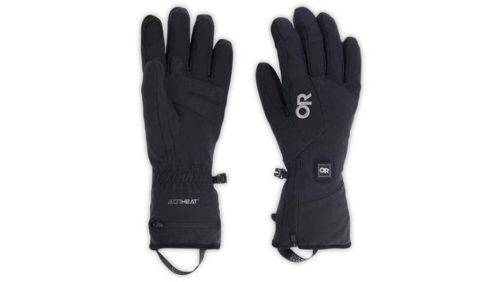 Outdoor Research Sureshot Heated Softshell Gloves - Mens, Black, Medium, 3000070001007
