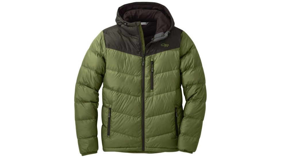 Outdoor Research Transcendent Down Hoody - Mens, Seaweed/Forest, Small, 2680841618006