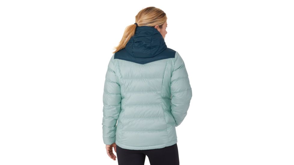 Outdoor Research Transcendent Down Hoody - Womens, Waterfall/Prussian Blue, Large, 2681051628008