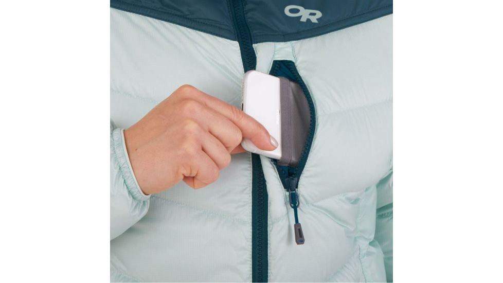Outdoor Research Transcendent Down Jacket - Womens, Waterfall/Prussian Blue, Large, 2681061628008