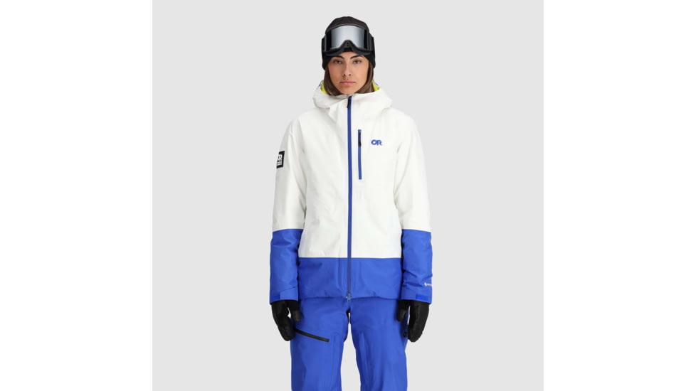 Outdoor Research Tungsten II Jacket - Womens, Snow/Ultramarine, Extra Large, 3005912561009