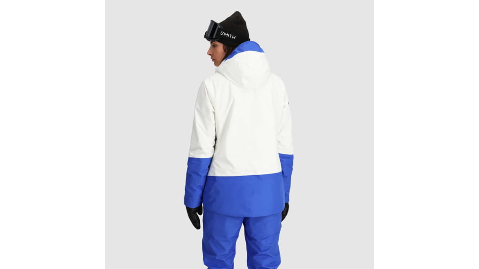 Outdoor Research Tungsten II Jacket - Womens, Snow/Ultramarine, Extra Large, 3005912561009