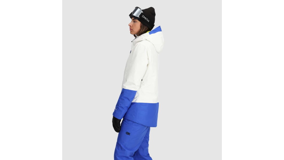 Outdoor Research Tungsten II Jacket - Womens, Snow/Ultramarine, Extra Large, 3005912561009
