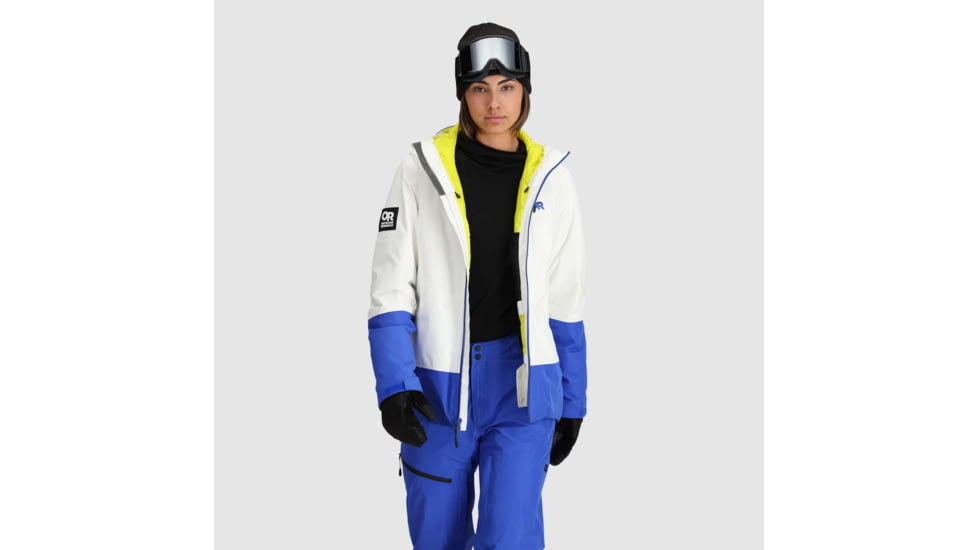 Outdoor Research Tungsten II Jacket - Womens, Snow/Ultramarine, Extra Large, 3005912561009