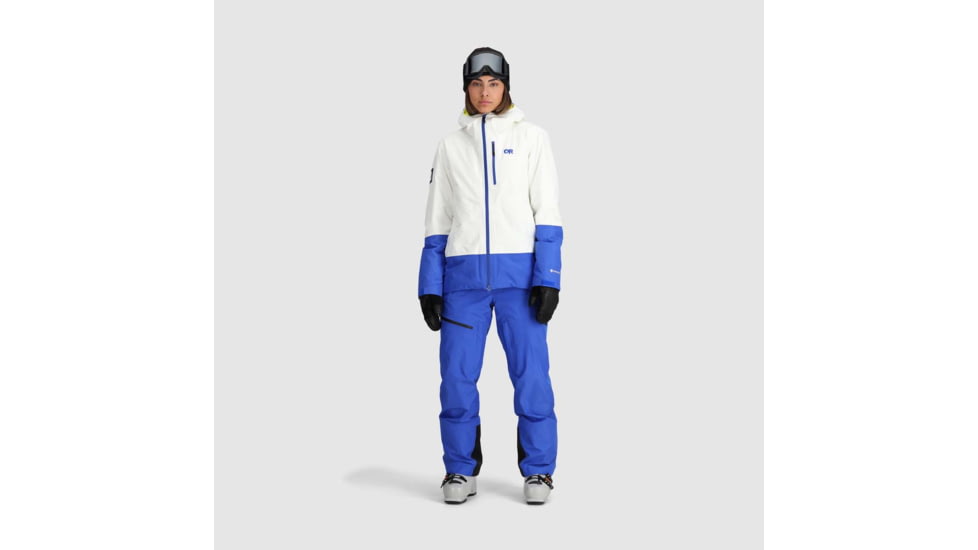 Outdoor Research Tungsten II Jacket - Womens, Snow/Ultramarine, Extra Large, 3005912561009