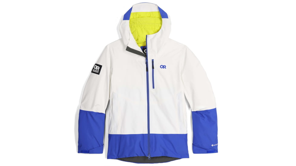 Outdoor Research Tungsten II Jacket - Womens, Snow/Ultramarine, Extra Large, 3005912561009