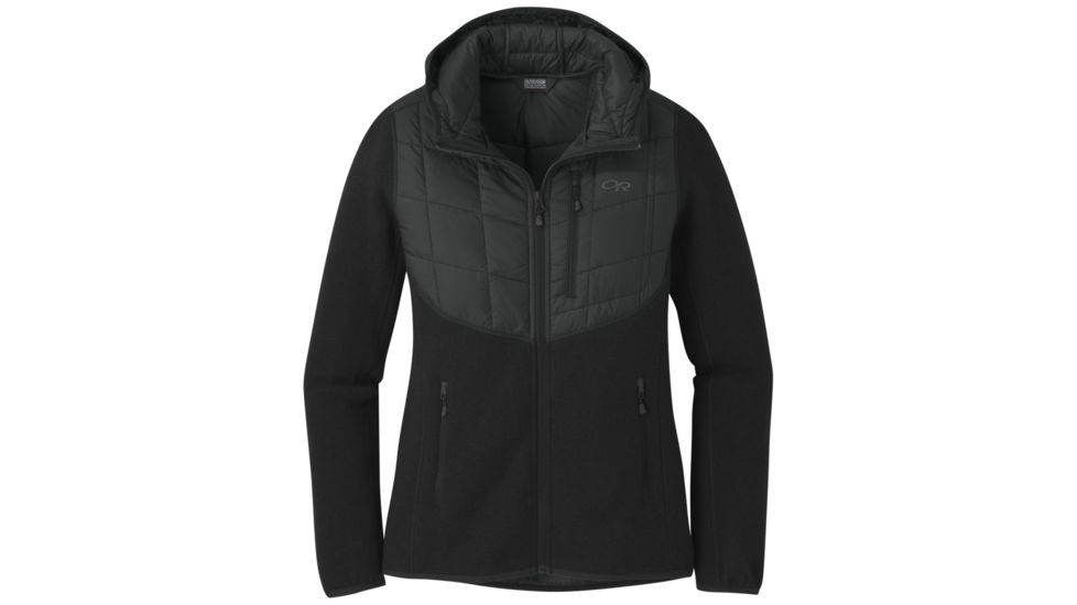 Outdoor Research Vashon Hybrid Full-Zip - Womens, Black Heather, Small, 2681330012006