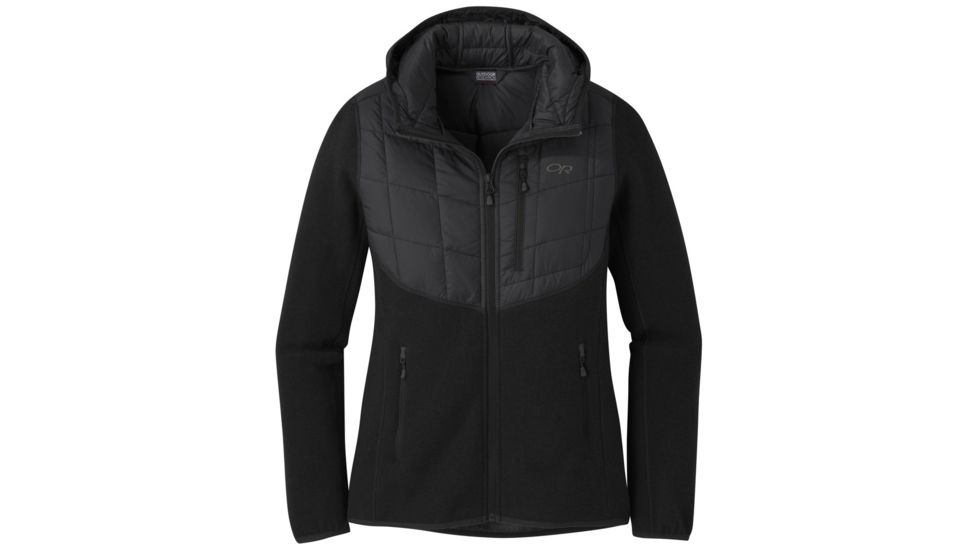 Outdoor Research Vashon Hybrid Full-Zip - Womens, Black Heather, XS, 2681330012005