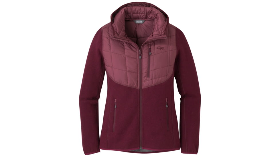 Outdoor Research Vashon Hybrid Full-Zip - Womens, Zin, M, 2681330441007