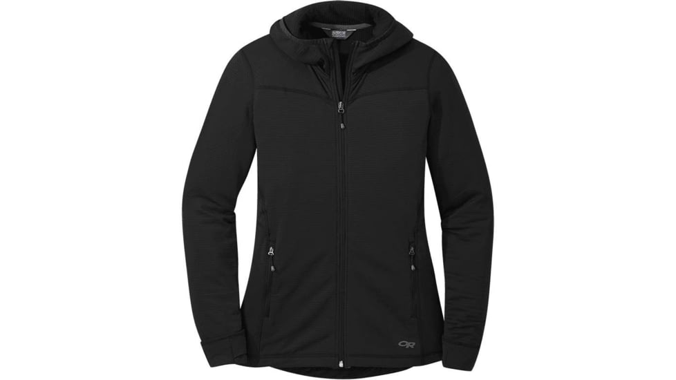 Outdoor Research Vigor Full Zip Hoodie - Womens, Black, Large, 2776050001008
