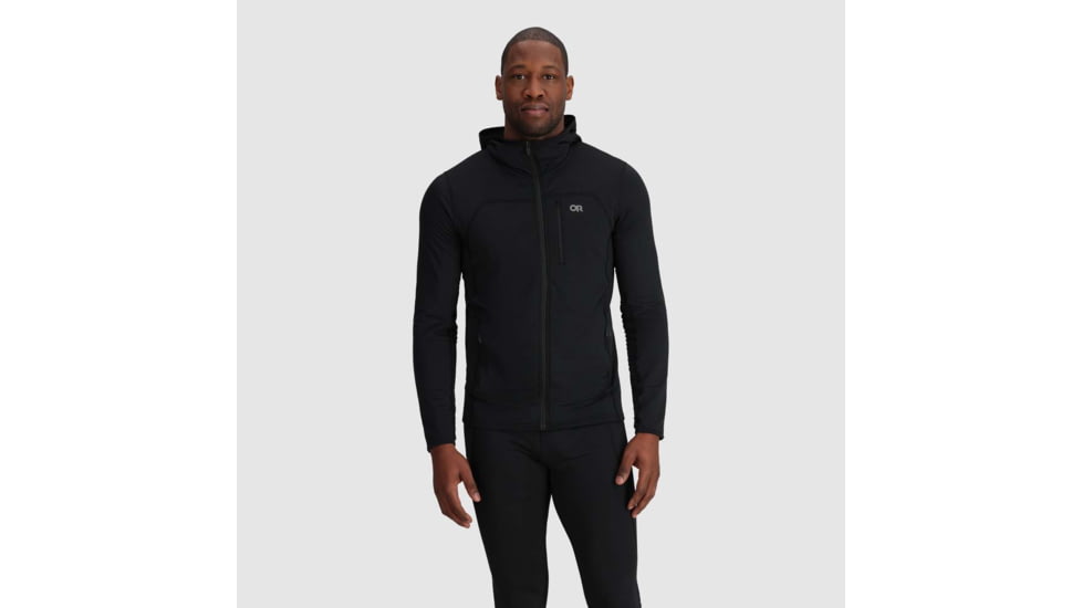 Outdoor Research Vigor Grid Fleece Full Zip Hoodie - Mens, Black, 2XL, 3005030001010