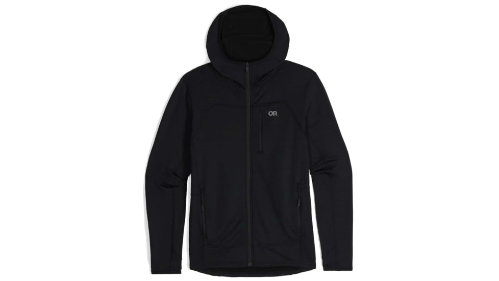 Outdoor Research Vigor Grid Fleece Full Zip Hoodie - Mens, Black, 2XL, 3005030001010