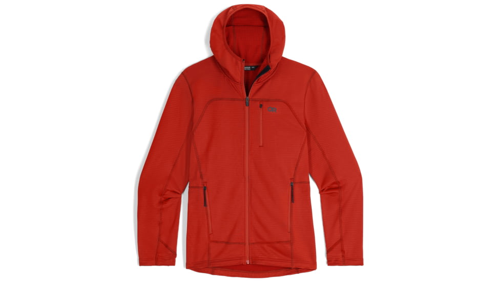 Outdoor Research Vigor Grid Fleece Full Zip Hoodie - Mens, Jupiter, S, 3005032756006