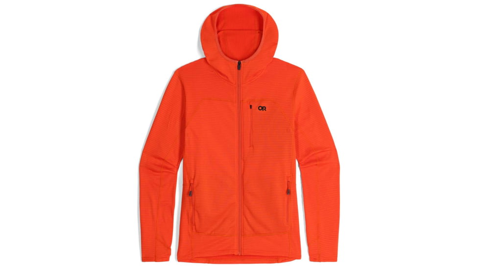 Outdoor Research Vigor Grid Fleece Full Zip Hoodie - Mens, Spice, Small, 3005032448006