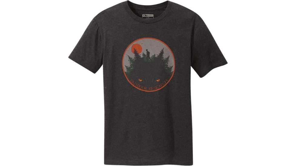 Outdoor Research Wolfe Short Sleeve Tee - Mens, Charco Heath, Small, 2778060893006