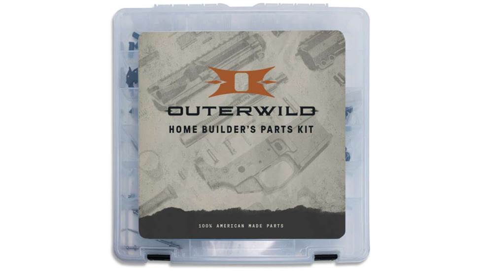 Outerwild AR15 Home Builders Parts Kit, Clear Case, 4002-1510-022-O