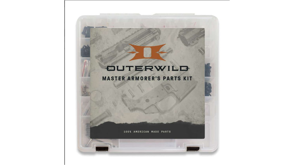 Outerwild AR15 Master Lower Parts Kit, Clear Case, 4002-1510-019-O