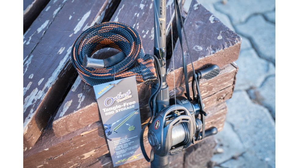 Outkast Tackle Slix Series II Rod Cover - 5, Black/Orange, SRC1-5-BO