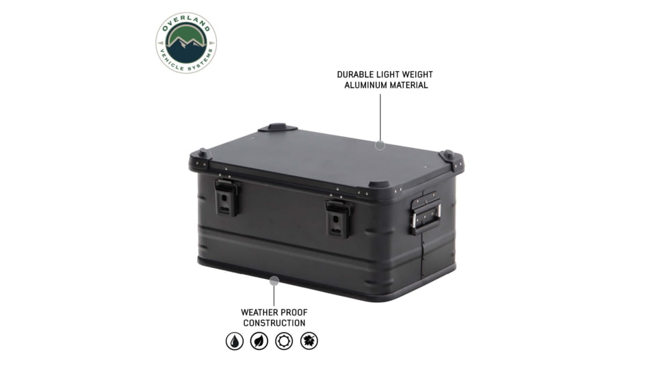 Overland Vehicle Systems Aluminum Storage Box, Black, 30100201