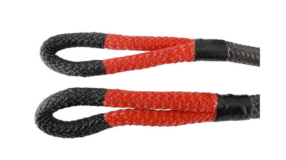 Overland Vehicle Systems Brute Kinetic Recovery Strap 1inx30in with Storage Bag, Red/Black, 19009916