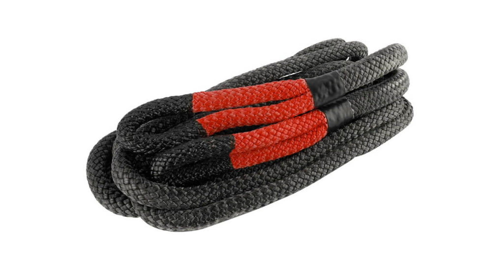 Overland Vehicle Systems Brute Kinetic Recovery Strap 1inx30in with Storage Bag, Red/Black, 19009916