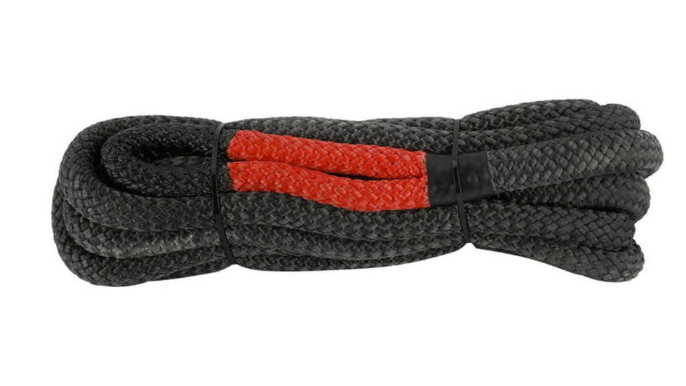 Overland Vehicle Systems Brute Kinetic Recovery Strap 1inx30in with Storage Bag, Red/Black, 19009916