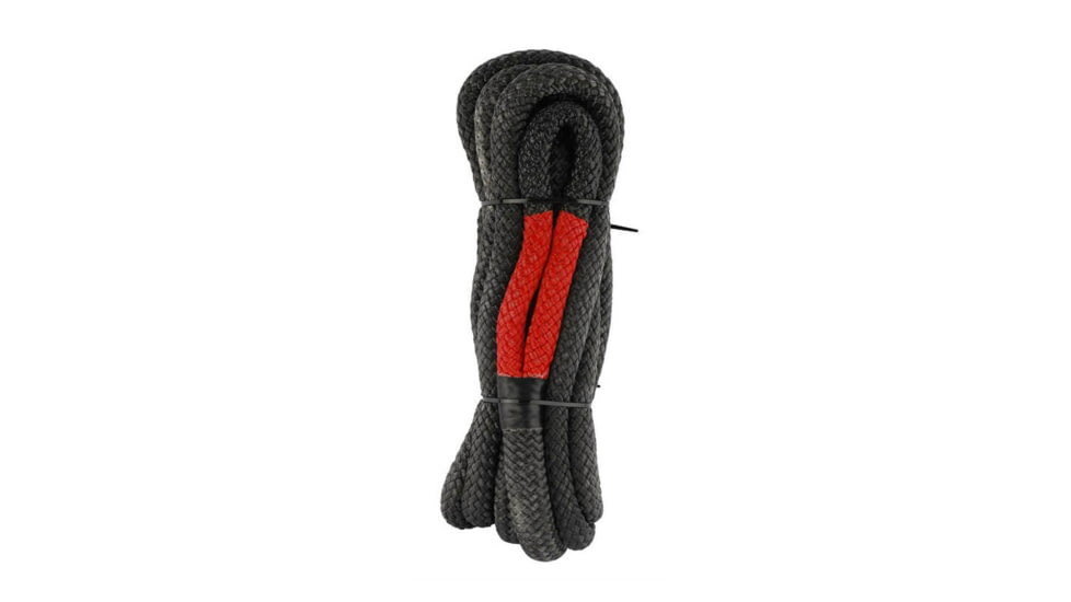 Overland Vehicle Systems Brute Kinetic Recovery Strap 1inx30in with Storage Bag, Red/Black, 19009916