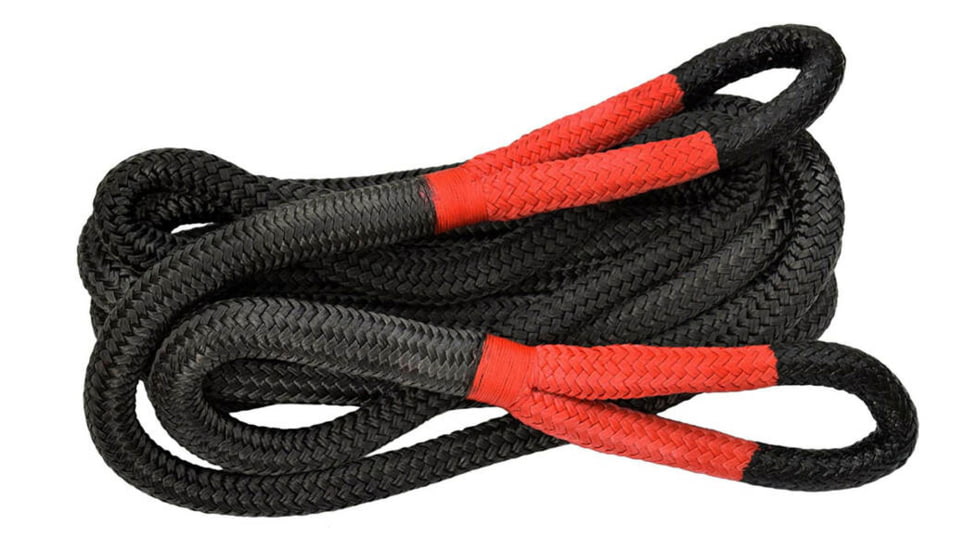 Overland Vehicle Systems Brute Kinetic Recovery Strap 1inx30in with Storage Bag, Red/Black, 19009916