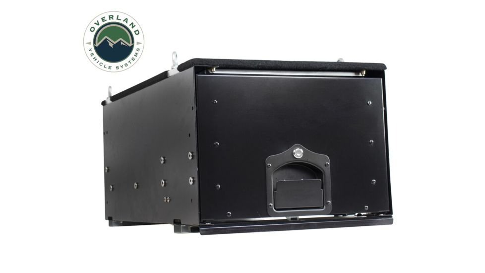 Overland Vehicle Systems Cargo Box, Slide-Out Drawer Size, Powder Coated, Black, 21010301