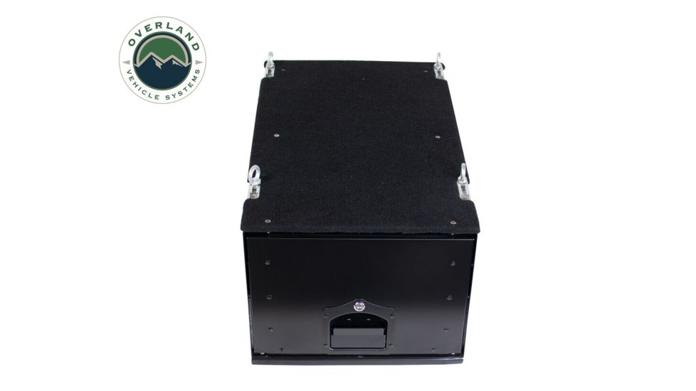 Overland Vehicle Systems Cargo Box, Slide-Out Drawer Size, Powder Coated, Black, 21010301