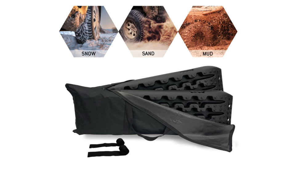 Overland Vehicle Systems Combo Kit with Recovery Ramp and Multi Functional Shovel, Green, 22-4969