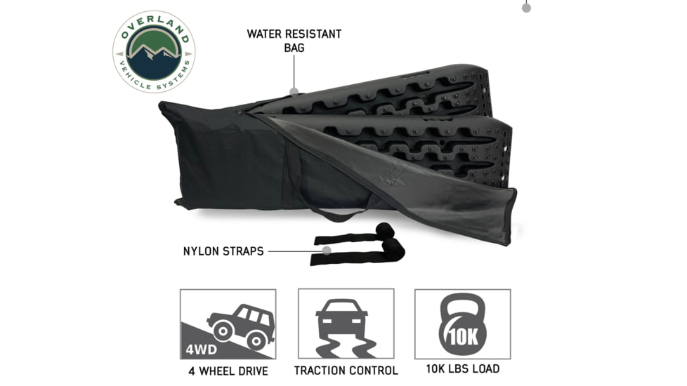 Overland Vehicle Systems Combo Kit with Recovery Ramp and Multi Functional Shovel, Green, 22-4969