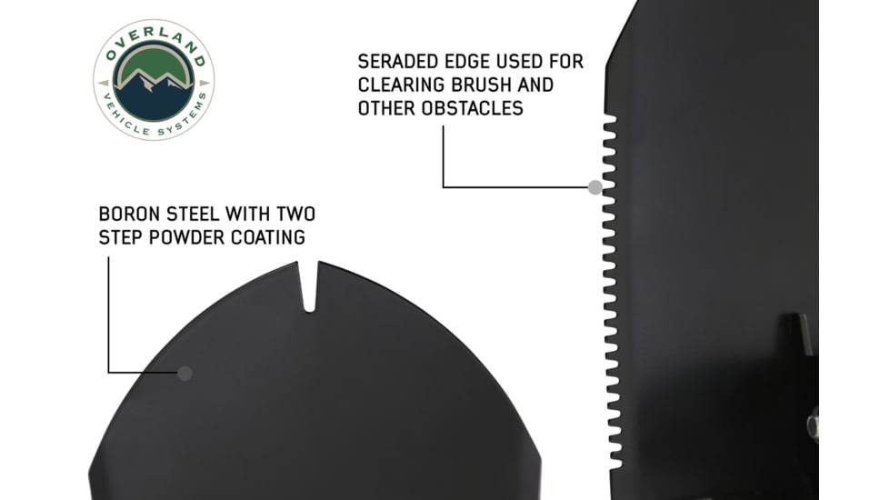 Overland Vehicle Systems Combo Kit with Recovery Ramp and Multi Functional Shovel, Green, 22-4969