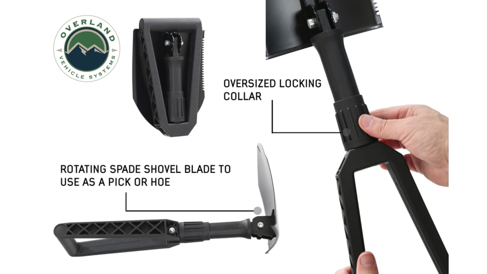 Overland Vehicle Systems Combo Kit with Recovery Ramp and Multi Functional Shovel, Green, 22-4969