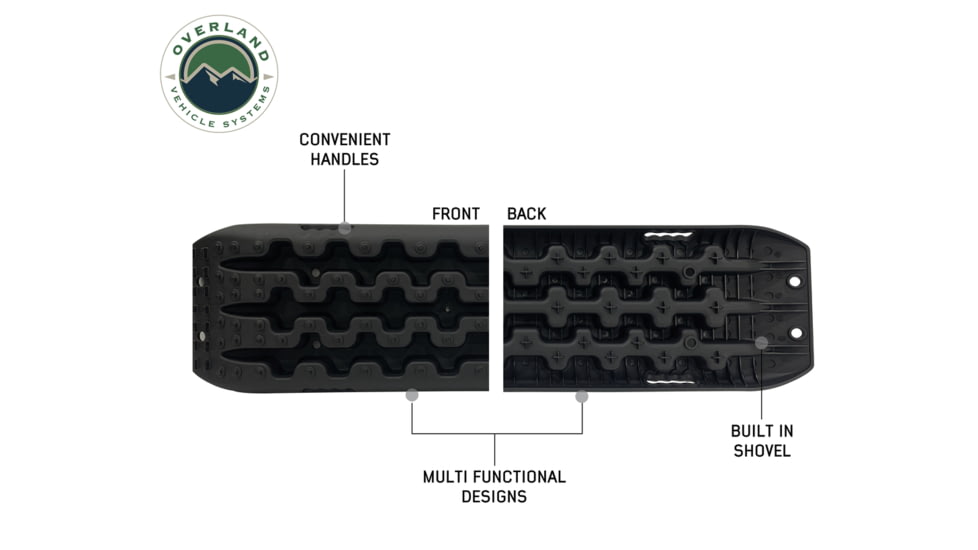 Overland Vehicle Systems Combo Kit with Recovery Ramp and Multi Functional Shovel, Green, 22-4969