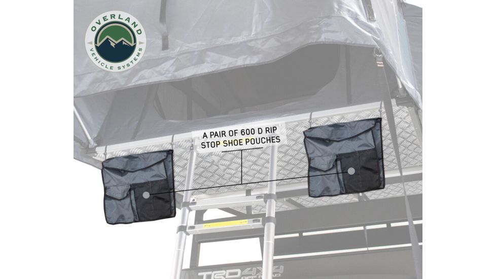 Overland Vehicle Systems Nomadic 2 Extended Roof Top Tent, 2 Person, Dark Gray/Green, 54 x 122 x 51 in, 18029936