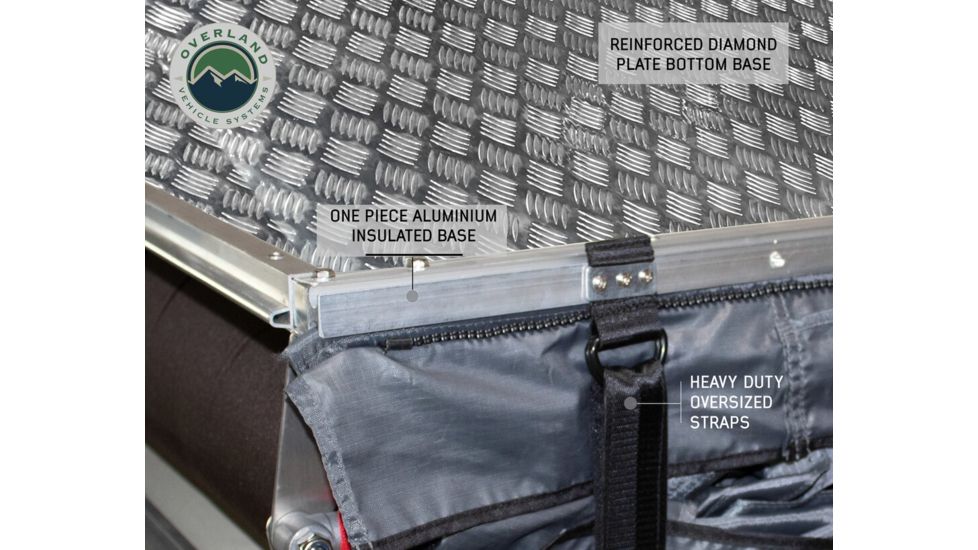 Overland Vehicle Systems Nomadic 2 Extended Roof Top Tent, 2 Person, Dark Gray/Green, 54 x 122 x 51 in, 18029936