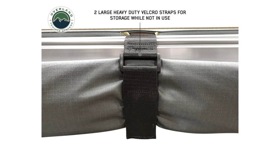 Overland Vehicle Systems Nomadic 270 LT Awning - Passenger Side - Dark Gray Cover With Black Cover Universal, 19569907