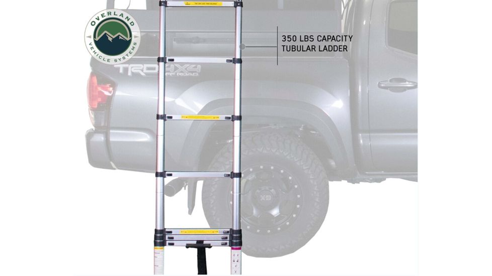 Overland Vehicle Systems Nomadic 3 Extended Roof Top Tent, 3 Person, White/Dark Gray, 63 x 122 x 51 in, 18039926