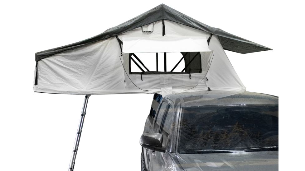 Overland Vehicle Systems Nomadic 3 Extended Roof Top Tent, 3 Person, White/Dark Gray, 63 x 122 x 51 in, 18039926