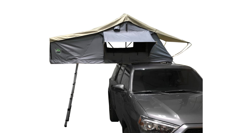 Overland Vehicle Systems Nomadic Extended Roof Top Tent, 2plus Person, With Annex, Dark Gray/Green, 18021936