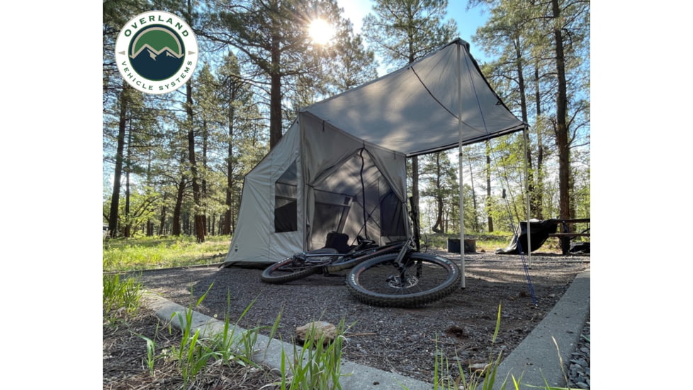 Overland Vehicle Systems Quick Deploying Ground Tent, Grey/Green, 18252520