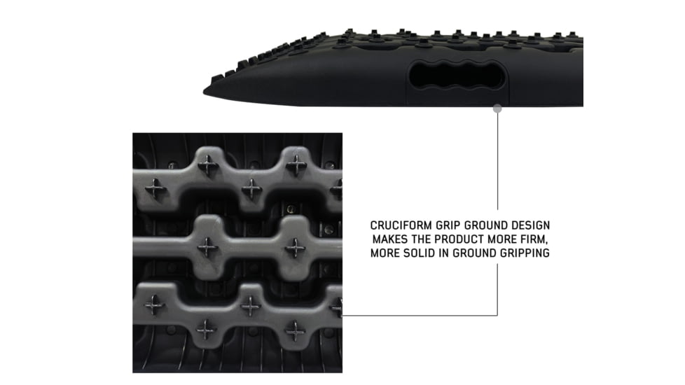 Overland Vehicle Systems Recovery Ramp With Pull Strap and Storage Bag, Black/Gray, Universal, 19169910