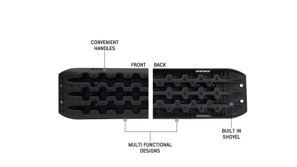 Overland Vehicle Systems Recovery Ramp With Pull Strap and Storage Bag, Black/Gray, Universal, 19169910