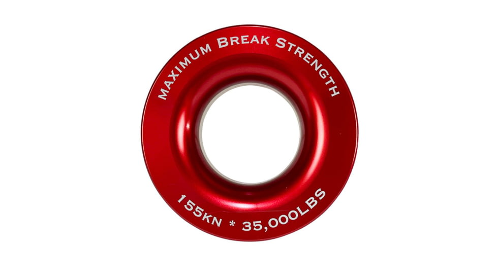 Overland Vehicle Systems Recovery Ring 2.5in 10 lb with Storage Bag, Red, 19240005