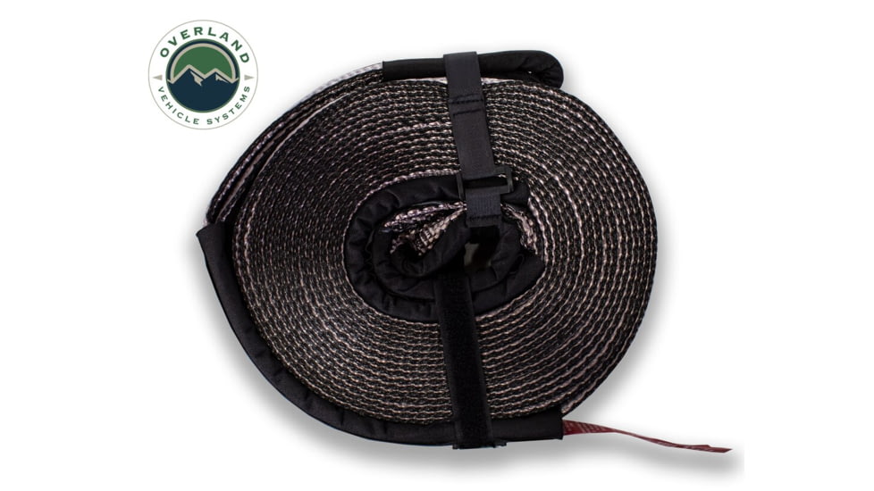 Overland Vehicle Systems Tow Strap, 20000 lbs, 2in x 30ft, Black, 19059916